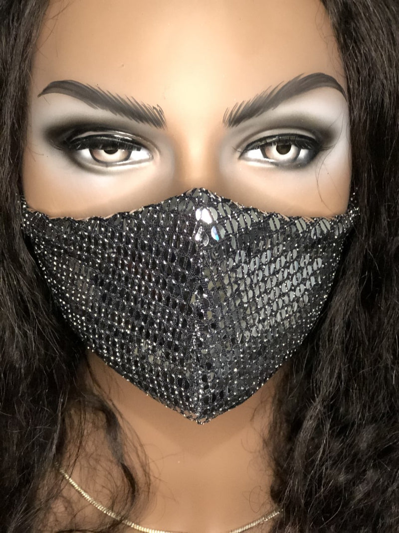 Black bling mask