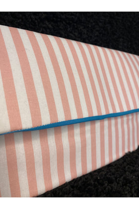 Pink and White Stripe Clutch