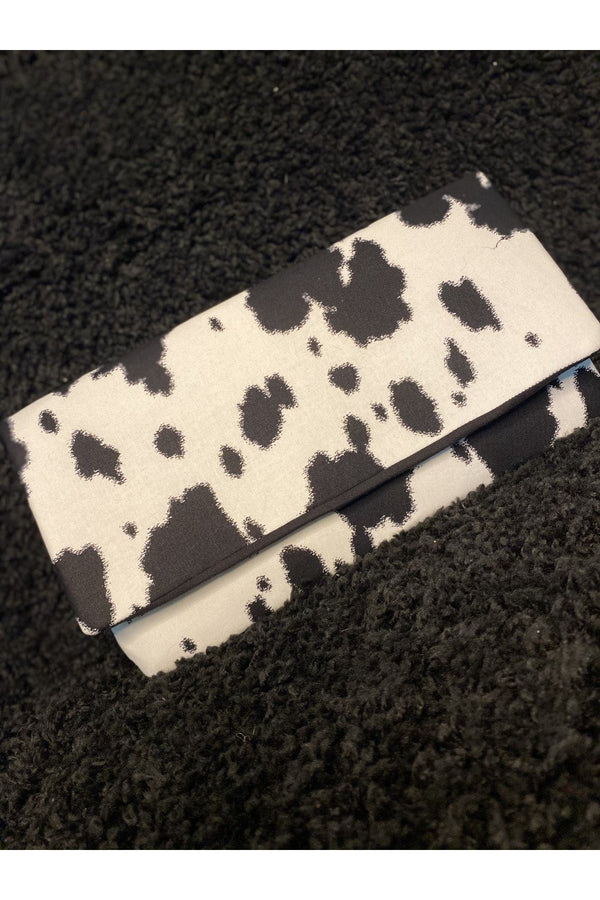 Black & White Cow Print Clutch